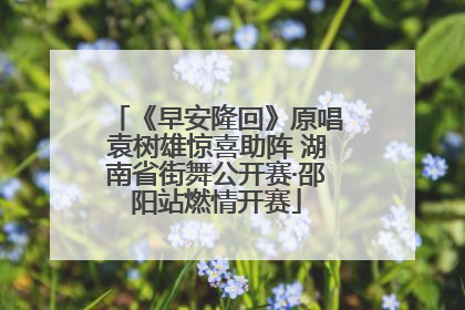 《早安隆回》原唱袁树雄惊喜助阵 湖南省街舞公开赛·邵阳站燃情开赛