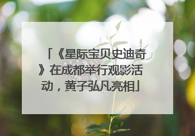 《星际宝贝史迪奇》在成都举行观影活动，黄子弘凡亮相