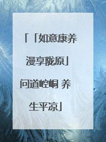 「如意康养 漫享陇原」问道崆峒 养生平凉