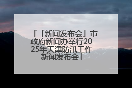 「新闻发布会」市政府新闻办举行2025年天津防汛工作新闻发布会