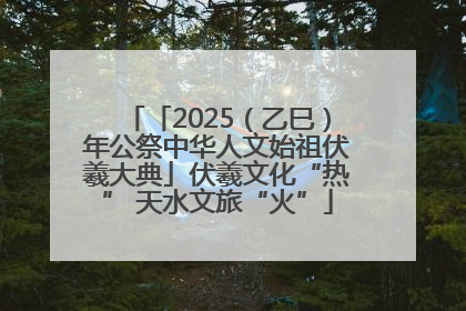「2025（乙巳）年公祭中华人文始祖伏羲大典」伏羲文化“热” 天水文旅“火”