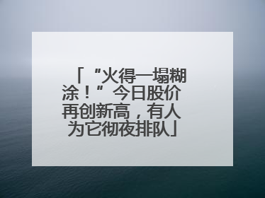 “火得一塌糊涂！”今日股价再创新高，有人为它彻夜排队