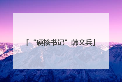 “硬核书记”韩文兵