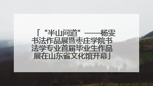 “半山问道”——杨雯书法作品展暨枣庄学院书法学专业首届毕业生作品展在山东省文化馆开幕