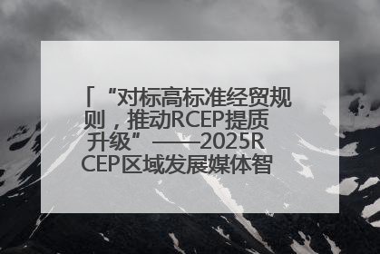 “对标高标准经贸规则，推动RCEP提质升级”——2025RCEP区域发展媒体智库论坛举行专题对话