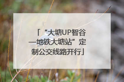 “大塘UP智谷—地铁大塘站”定制公交线路开行