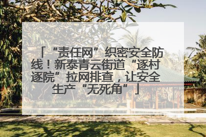 “责任网”织密安全防线！新泰青云街道“逐村逐院”拉网排查，让安全生产“无死角”