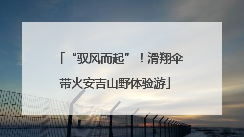 “驭风而起”！滑翔伞带火安吉山野体验游
