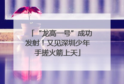 “龙高一号”成功发射！又见深圳少年手搓火箭上天