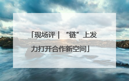现场评｜“链”上发力打开合作新空间