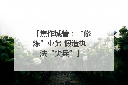 焦作城管：“修炼”业务 锻造执法“尖兵”
