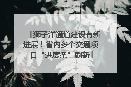 狮子洋通道建设有新进展！省内多个交通项目“进度条”刷新