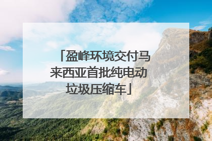 盈峰环境交付马来西亚首批纯电动垃圾压缩车