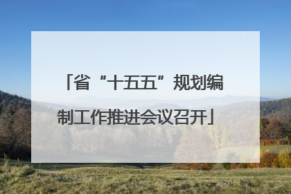 省“十五五”规划编制工作推进会议召开