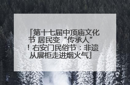 第十七届中顶庙文化节 居民变“传承人”！右安门民俗节：非遗从展柜走进烟火气