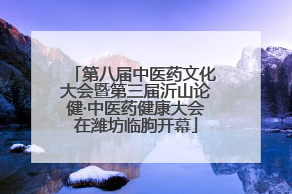 第八届中医药文化大会暨第三届沂山论健·中医药健康大会在潍坊临朐开幕
