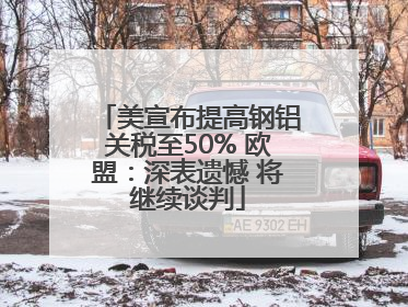 美宣布提高钢铝关税至50% 欧盟：深表遗憾 将继续谈判