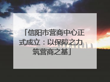 信阳市营商中心正式成立：以保障之力 筑营商之基