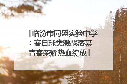 临汾市同盛实验中学：春日球类激战落幕 青春荣耀热血绽放