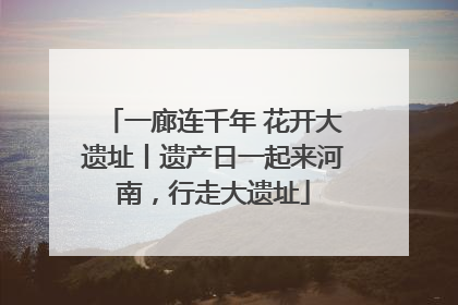 一廊连千年 花开大遗址丨遗产日一起来河南，行走大遗址