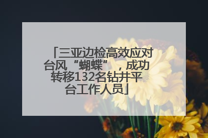 三亚边检高效应对台风“蝴蝶”，成功转移132名钻井平台工作人员