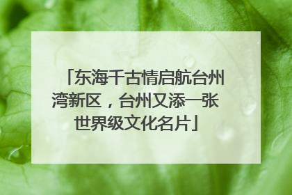 东海千古情启航台州湾新区，台州又添一张世界级文化名片