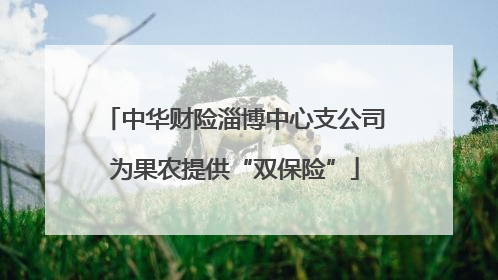 中华财险淄博中心支公司为果农提供“双保险”