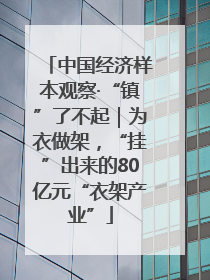 中国经济样本观察·“镇”了不起｜为衣做架，“挂”出来的80亿元“衣架产业”