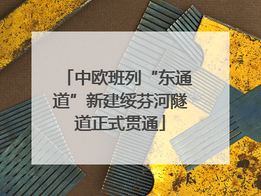 中欧班列“东通道”新建绥芬河隧道正式贯通