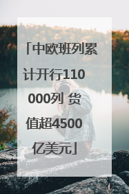 中欧班列累计开行110000列 货值超4500亿美元