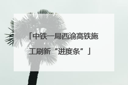 中铁一局西渝高铁施工刷新“进度条”