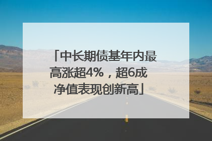 中长期债基年内最高涨超4%，超6成净值表现创新高
