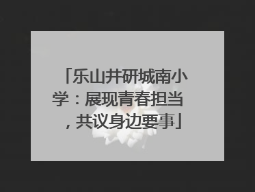 乐山井研城南小学：展现青春担当，共议身边要事