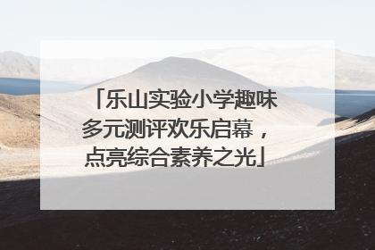 乐山实验小学趣味多元测评欢乐启幕，点亮综合素养之光