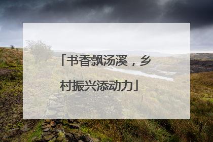 书香飘汤溪，乡村振兴添动力