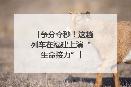 争分夺秒！这趟列车在福建上演“生命接力”