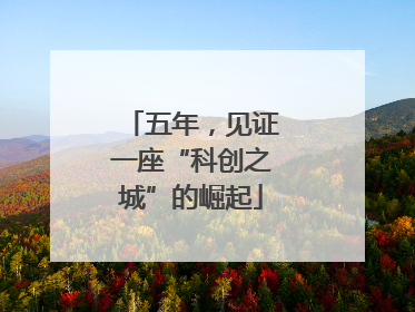 五年，见证一座“科创之城”的崛起