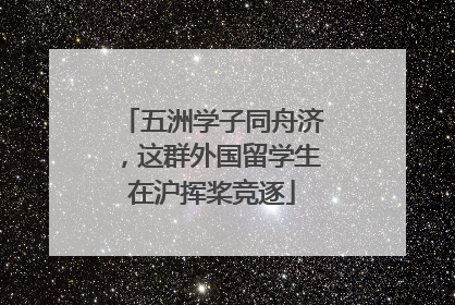 五洲学子同舟济，这群外国留学生在沪挥桨竞逐