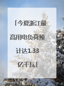 今夏浙江最高用电负荷预计达1.33亿千瓦