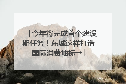 今年将完成首个建设期任务！东城这样打造国际消费地标→