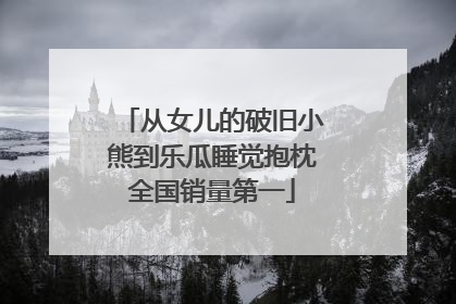 从女儿的破旧小熊到乐瓜睡觉抱枕全国销量第一