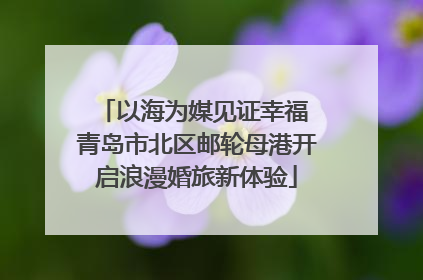 以海为媒见证幸福 青岛市北区邮轮母港开启浪漫婚旅新体验