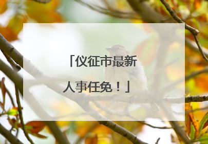 仪征市最新人事任免！