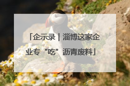 企示录｜淄博这家企业专“吃”沥青废料