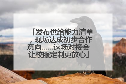 发布供给能力清单，现场达成初步合作意向……这场对接会让校服定制更放心