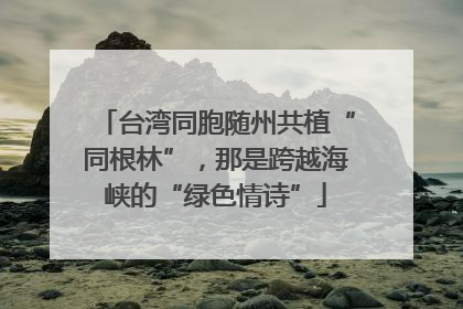 台湾同胞随州共植“同根林”，那是跨越海峡的“绿色情诗”