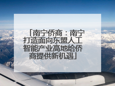 南宁侨商：南宁打造面向东盟人工智能产业高地给侨商提供新机遇