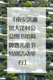 南安洪濑镇大洋村公益图书馆揭牌暨儿童节特别活动举行