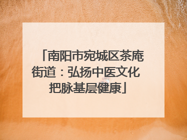 南阳市宛城区茶庵街道：弘扬中医文化 把脉基层健康