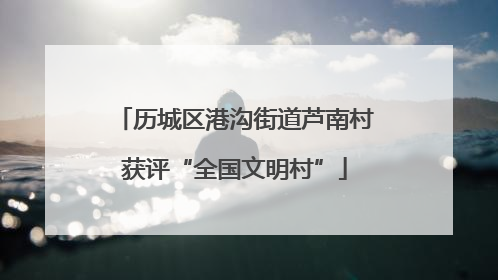 历城区港沟街道芦南村获评“全国文明村”